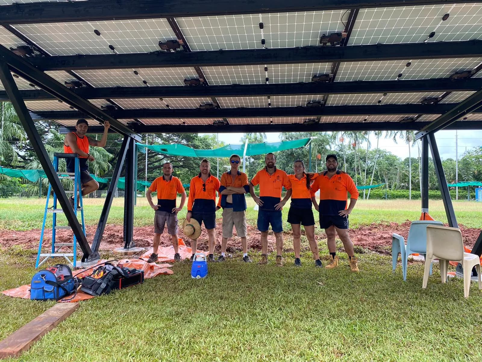 Commercial solar installation on industrial building in the NT